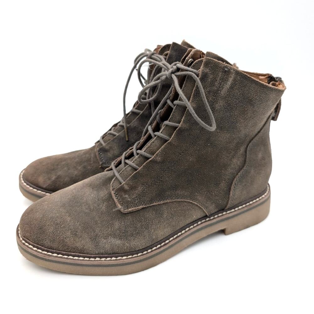 Comfortiva Align Lace Up Ankle Boots Back Zip Women's Brown Size US9.5M/W EU41